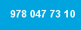 978 047 73 10 978 047 73 10